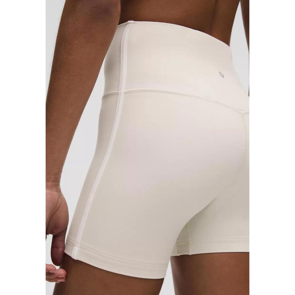 NWT Lululemon Align High-Rise Side-Stripe Short 6" Light Ivory/White Size 10 - Picture 7 of 7